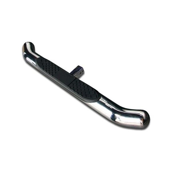 Broadfeet Motorsports Equipment Broadfeet Motorsports Equipment HS-1023S 3 in. Round End Caps Hitch Step for 1 - 0.25 in. Receivers - Stainless Steel HS-1023S